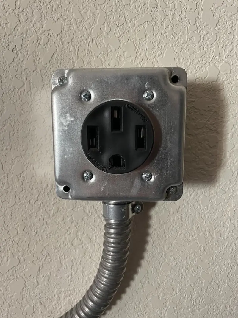 NEMA 14-50 outlet installed for Smart Home Electrical in Carrollton